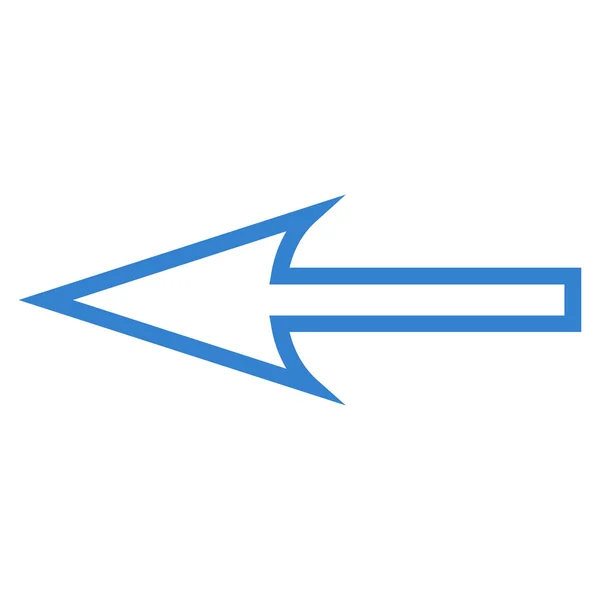 Icône vectorielle de contour gauche à flèche aiguë — Image vectorielle