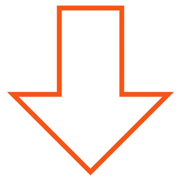 Flecha abajo golpe Vector icono — Vector de stock