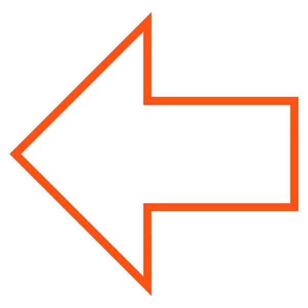 Flèche gauche contour vectoriel Icône — Image vectorielle