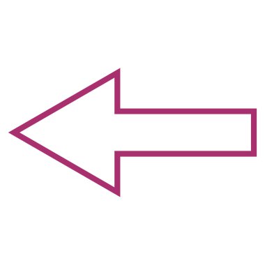 Ok sol kontur vektör simgesi