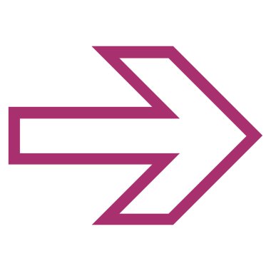 Kontur vektör simgesi sağ ok