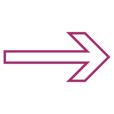 Ok şu ince çizgi vektör simgesi