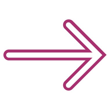 Kontur vektör simgesi sağ ok