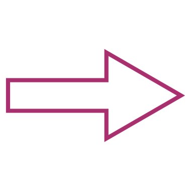 Ok şu ince çizgi vektör simgesi