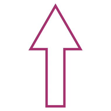 Kontur vektör simge yukarı ok