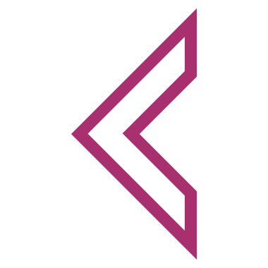 Ok ucu sol ince çizgi vektör simgesi