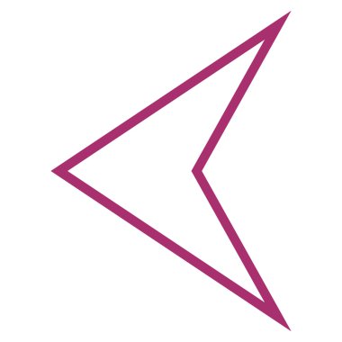 Ok ucu sol ince çizgi vektör simgesi