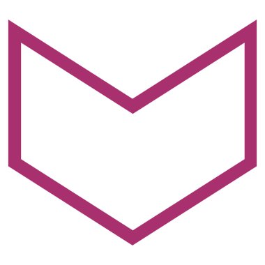 Kontur vektör simgesi aşağı ok ucu