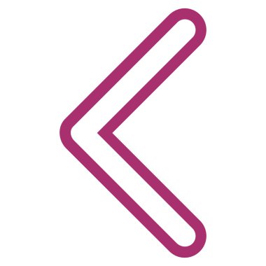 Ok ucu sol ince çizgi vektör simgesi