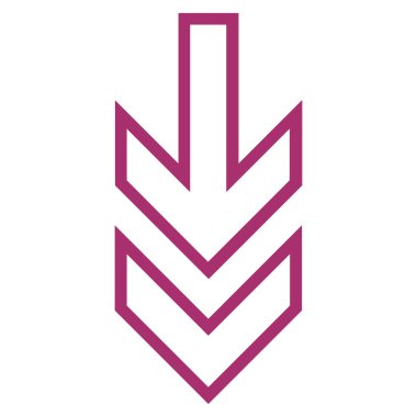 İnce çizgi vektör simgesi aşağı yön