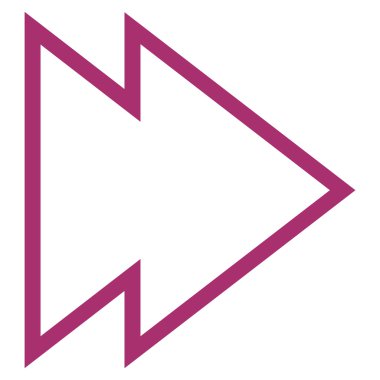 Yön sağ kontur vektör simgesi