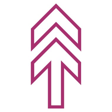 Yön yukarı anahat vektör simgesi