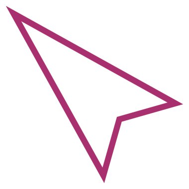 İşaretçi yaptı yukarı kontur vektör simgesi