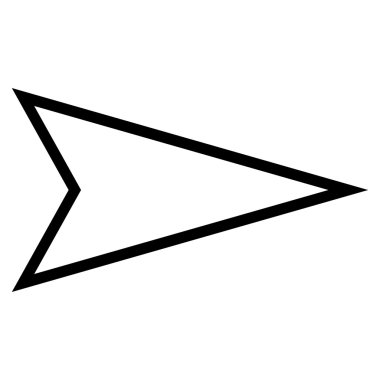 İşaretçi şu ince çizgi vektör simgesi