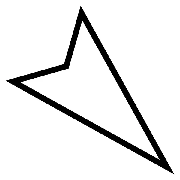 Zeiger rechts unten dünne Linie Vektor-Symbol — Stockvektor