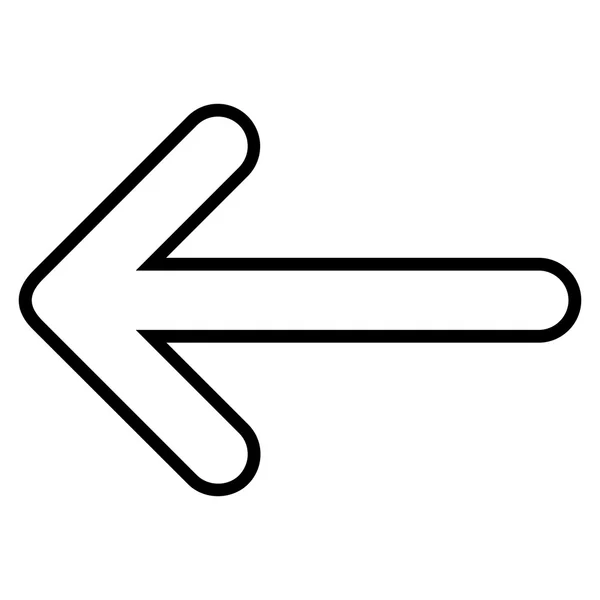 Иконка вектора левого штриха со стрелкой — стоковый вектор