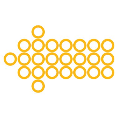 Daire ok sol ince çizgi vektör simgesi