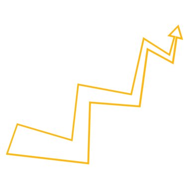 Eğimli yol ince çizgi vektör simgesi