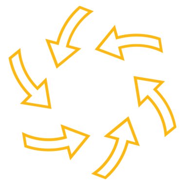 Siklon okları kontur vektör simgesi