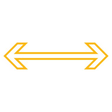 Exchange ok yatay kontur vektör simgesi