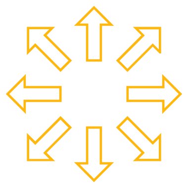 Oklar anahat vektör simgesini genişletin