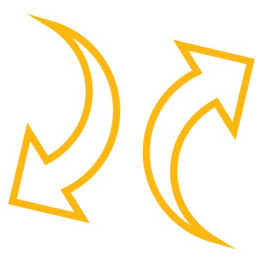 Exchange okları vektör simge anahat