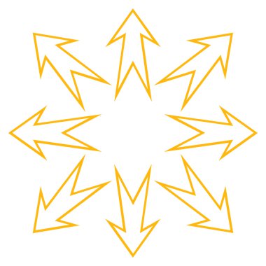 Oklar anahat vektör simgesini genişletin