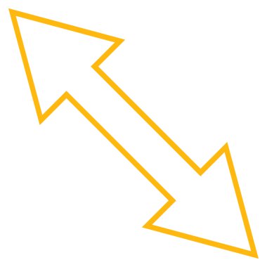 Çapraz ince çizgi vektör simgesi ters çevir