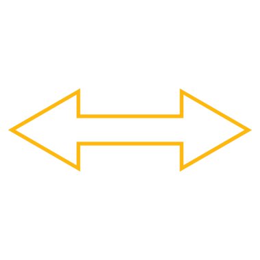 Yatay anahat vektör simgesi ters çevir