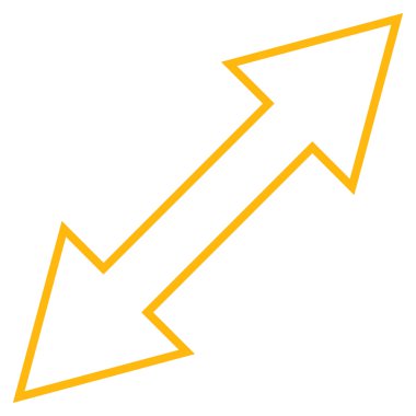 Fiske vurmak çapraz kontur vektör simgesi