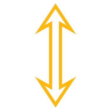 Dikey kontur vektör simgesi ters çevir