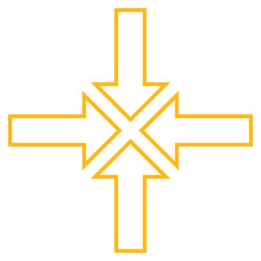 Toplantı noktası anahat vektör simgesi