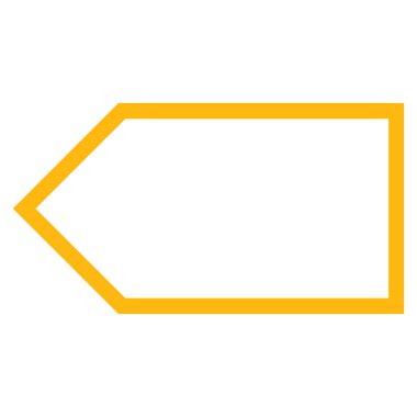 İşaretçi sol anahat vektör simgesi