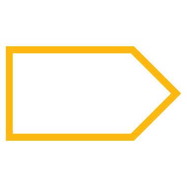 İşaretçi sağ kontur vektör simgesi