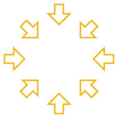 Basınç okları kontur vektör simgesi