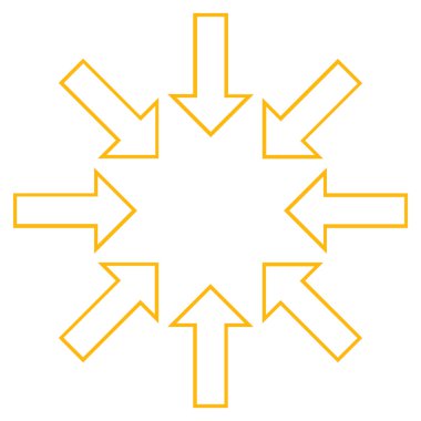 Basınç okları vektör simge kontur