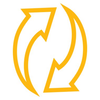 Oklar kontur vektör simge Yenile