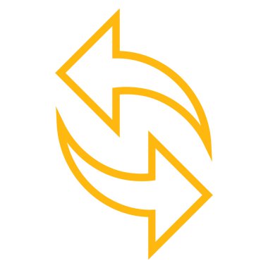 Oklar kontur vektör simge Yenile