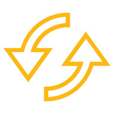 Oklar anahat vektör simge Yenile