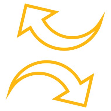 Oklar kontur vektör simgesi yerine