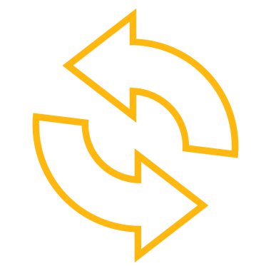 İnce çizgi vektör simge döndürmek