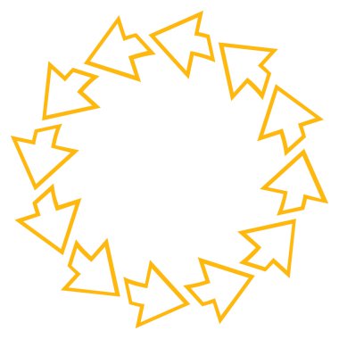 Döndürme oklarını vektör simge kontur