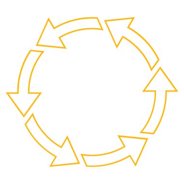 Döndürme Ccw kontur vektör simgesi