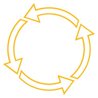 Döndürme Ccw ince çizgi vektör simgesi