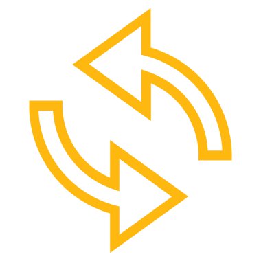 Update okları kontur vektör simgesi