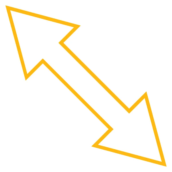 Icône vectorielle de ligne mince de diagonale de renversement — Image vectorielle
