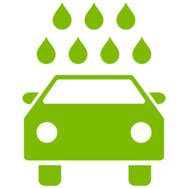 Araba duş düz vektör simgesi