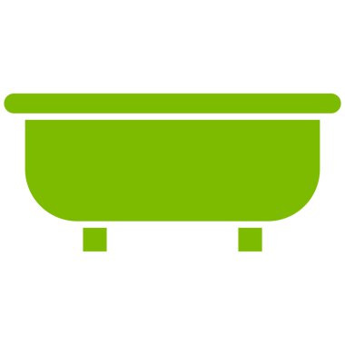 Küvet düz vektör simgesi