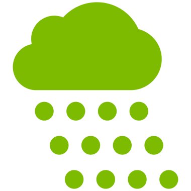 Yağmur bulutu düz vektör simgesi