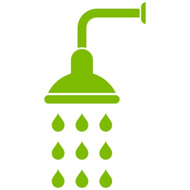 Duş düz vektör simgesi